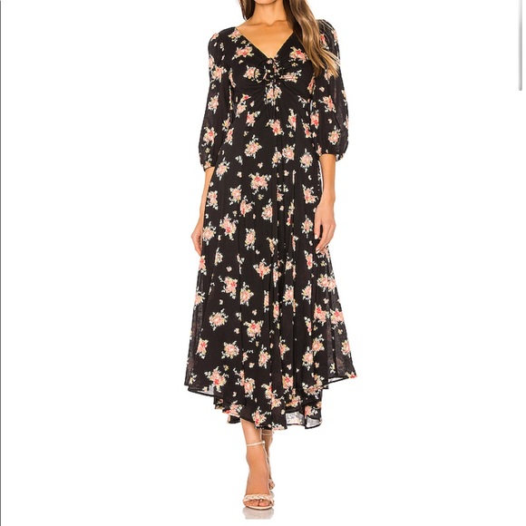 Free People | Sea Glass Floral Midi Dress New 8 - Picture 3 of 8